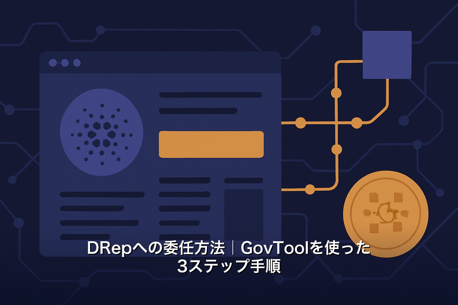 DRepへの委任方法｜GovToolを使った3ステップ手順